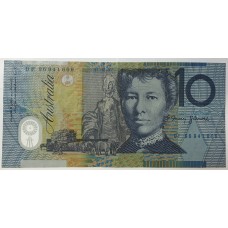 AUSTRALIA 1996 . TEN 10 DOLLARS BANKNOTE . EVANS/MacFARLANE . LAST PREFIX DF96